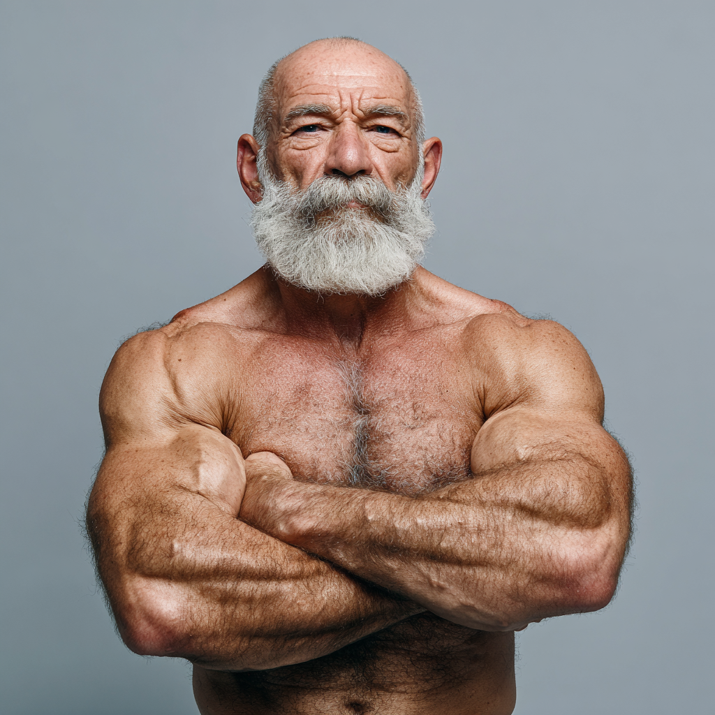 Group of smiling middle-aged European men after workout session, showing satisfaction and camaraderie
